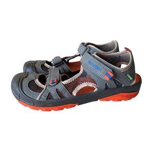 Merrill Hydro Rapid Gunsmoke Orange Leather Sandals Boys 7M‎ Watersports Hiking